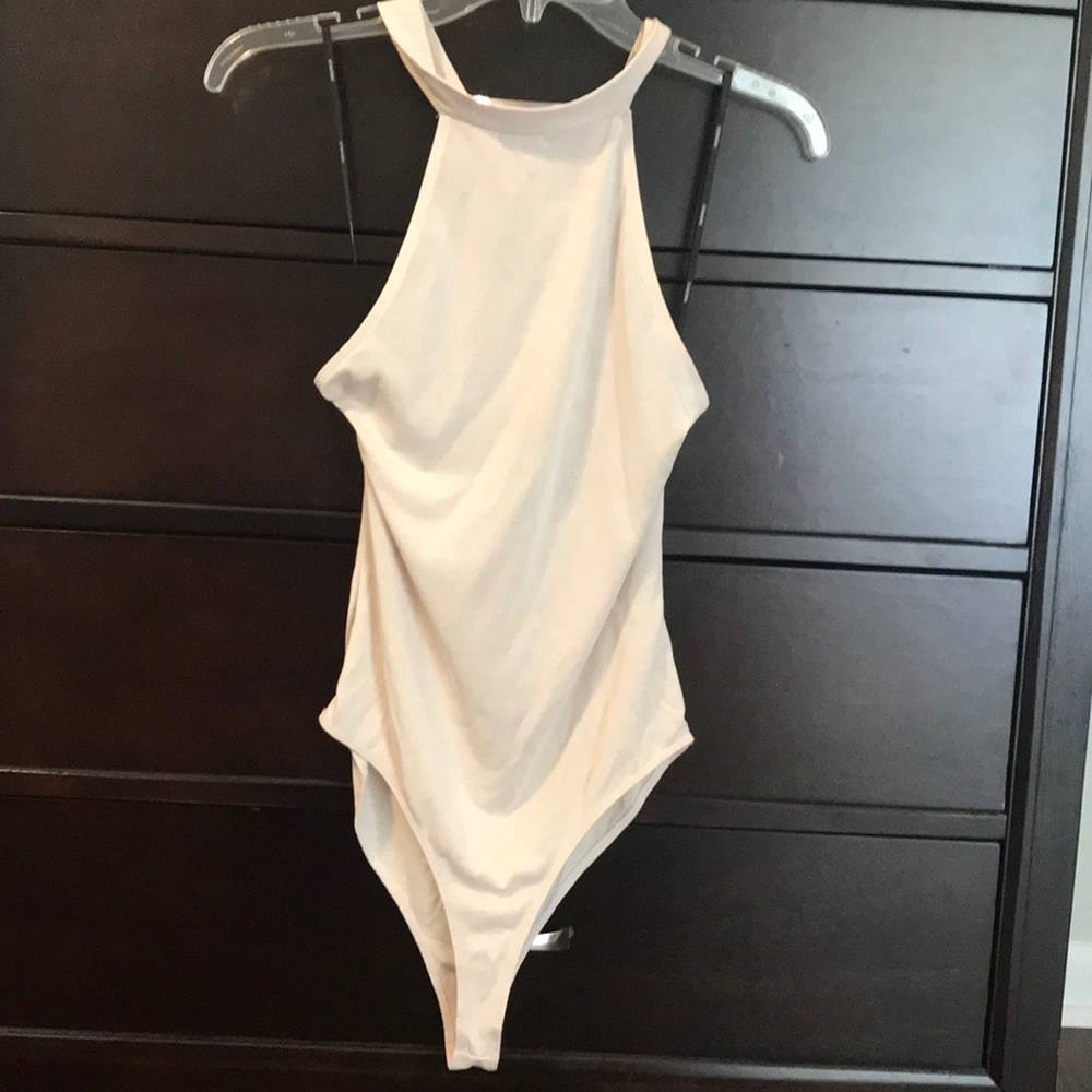 Forever 21 small cream halter neck bodysuit